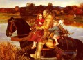 Un sueño del pasado Sir Isumbras en el Ford Prerrafaelita John Everett Millais